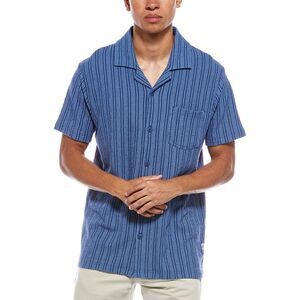 Vintage Summer Mens Novelty Knit Shirt, Blue